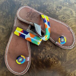 Colorful Beaded Sandals